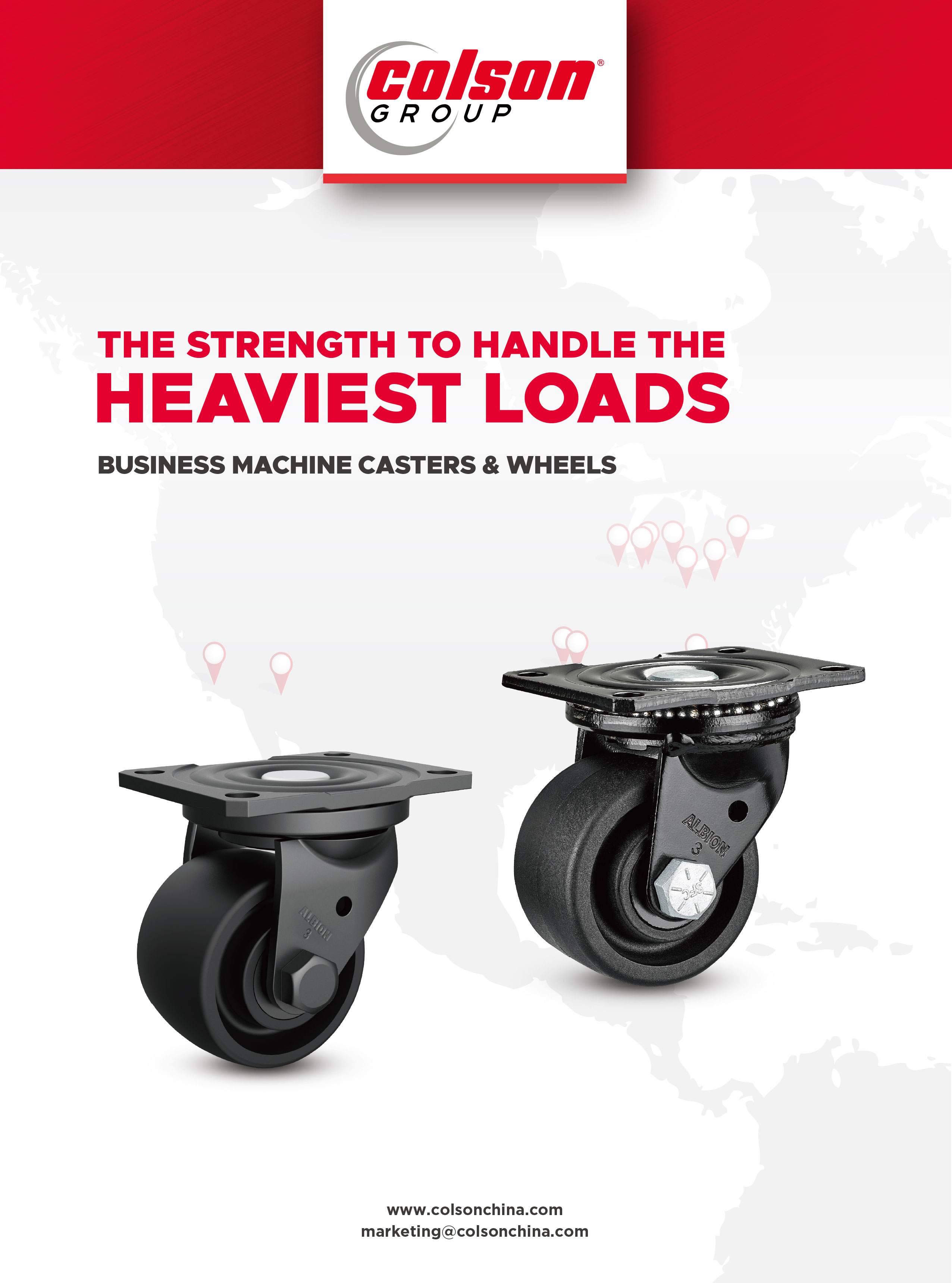 Business machine caster