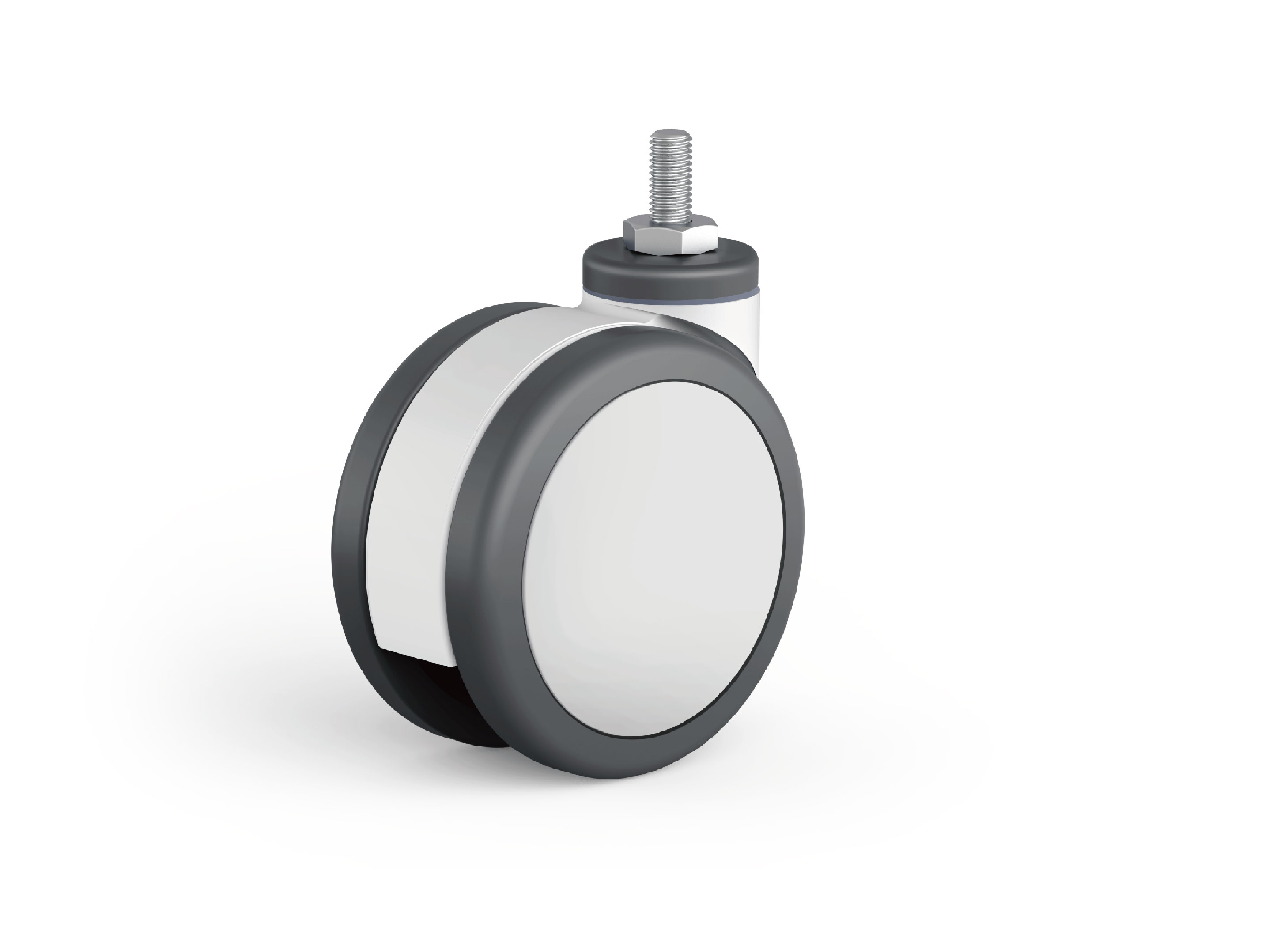CPT Twin Wheel Caster - Thread Stem