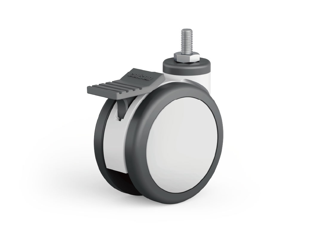 CPT Twin Wheel Caster - Thread Stem