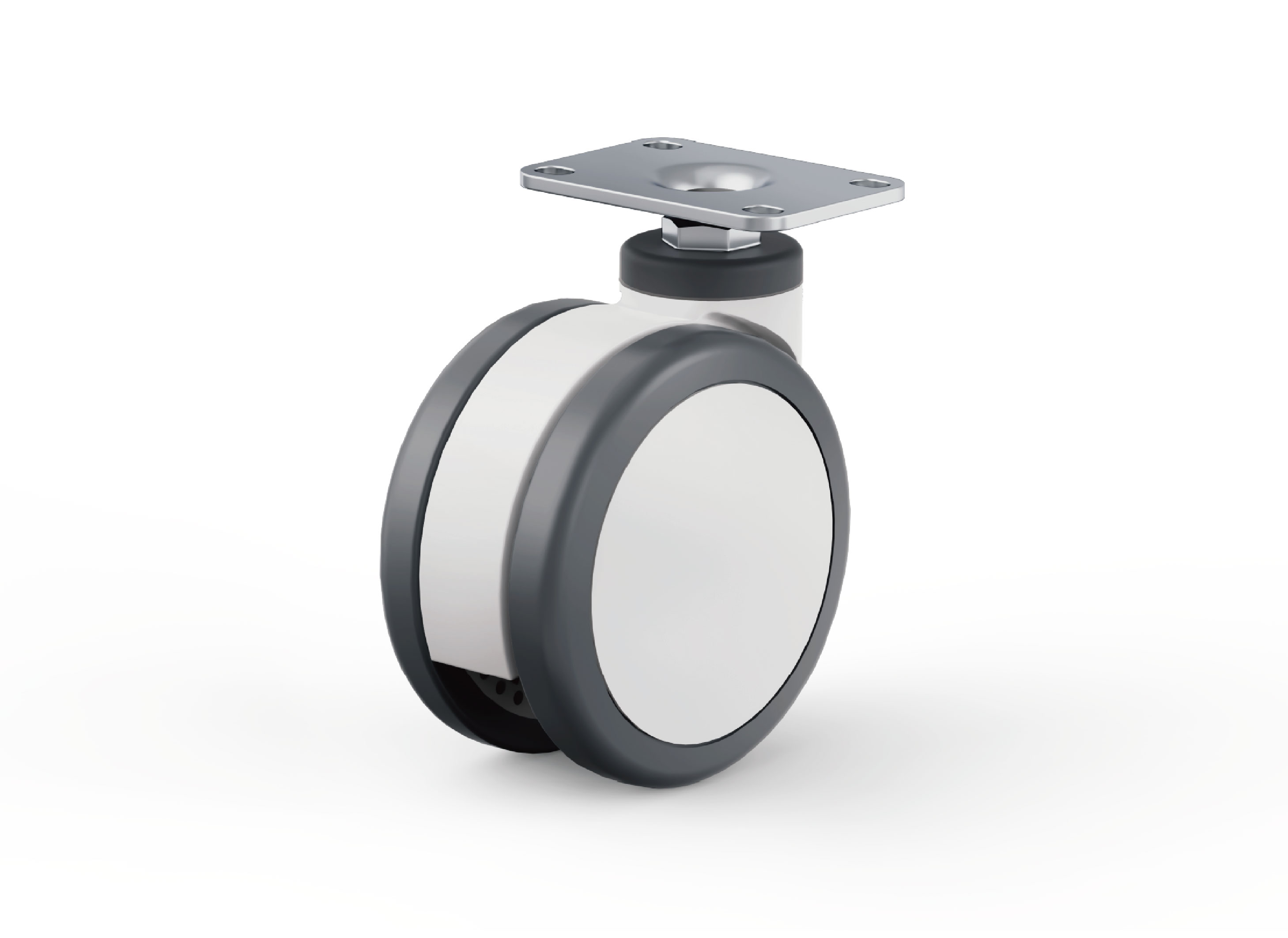CPT Twin Wheel Caster - Top Plate
