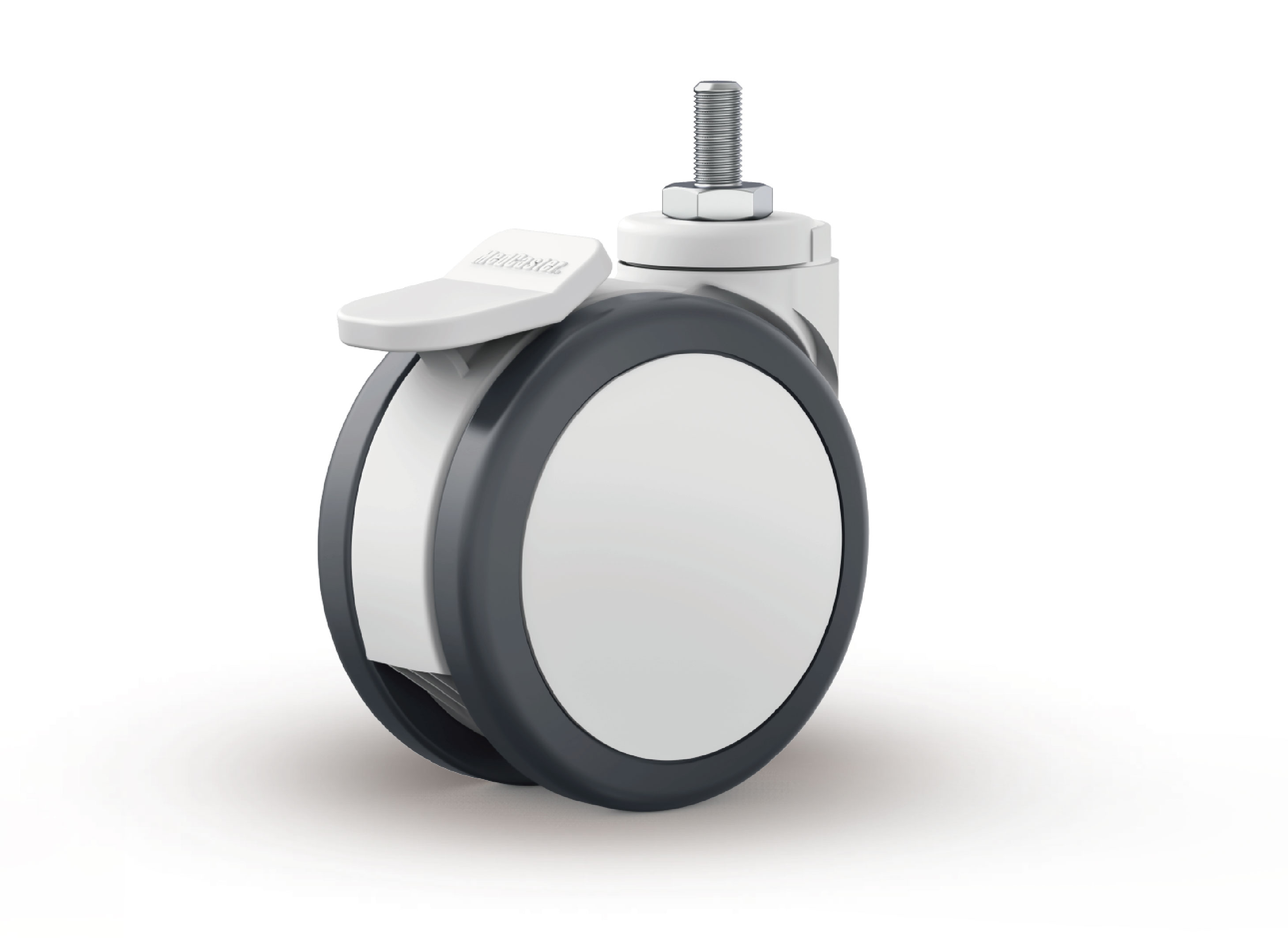 CPT Enhanced Twin Wheel Caster - Thread Stem